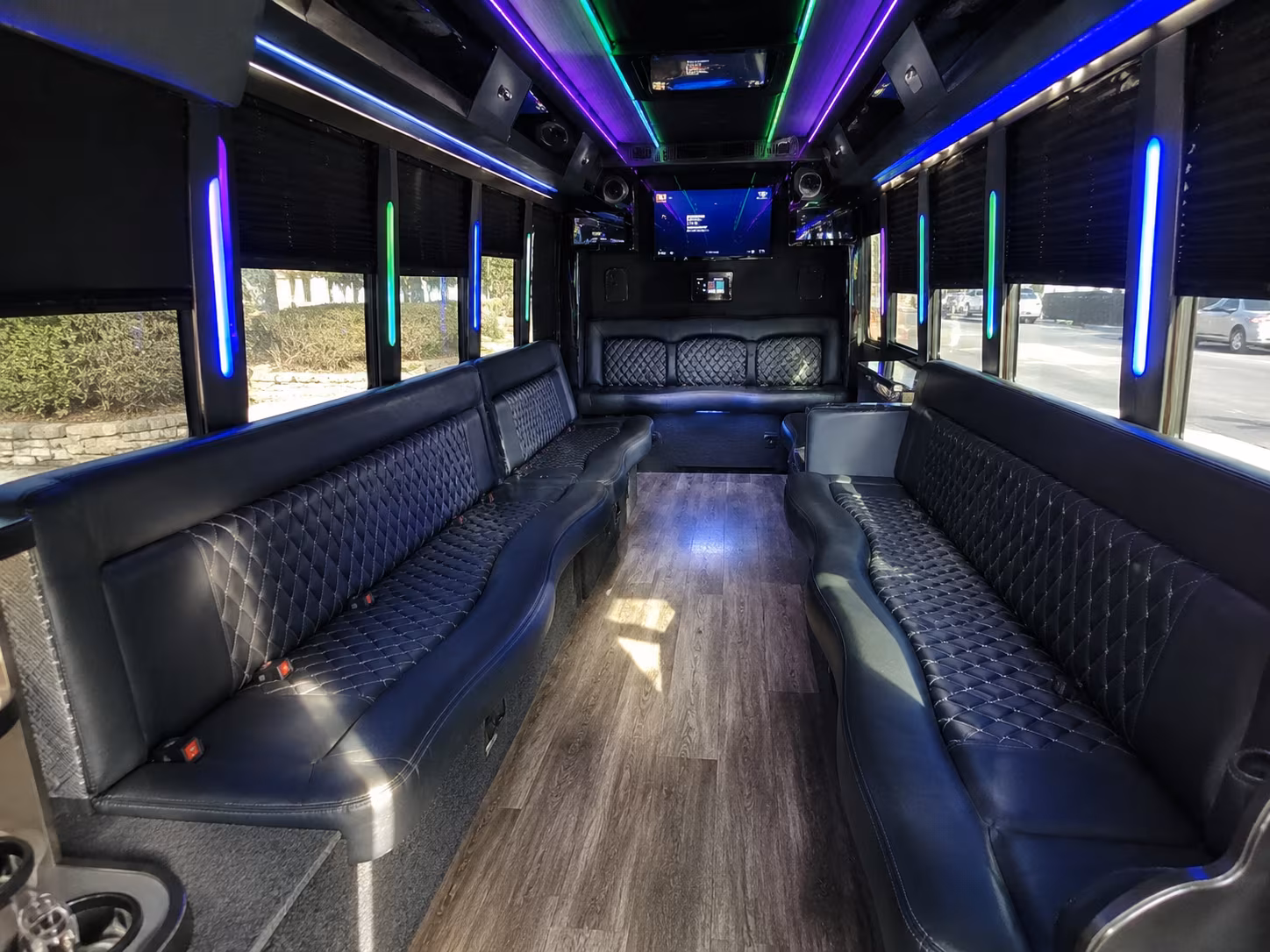carson 15 passenger party bus interior