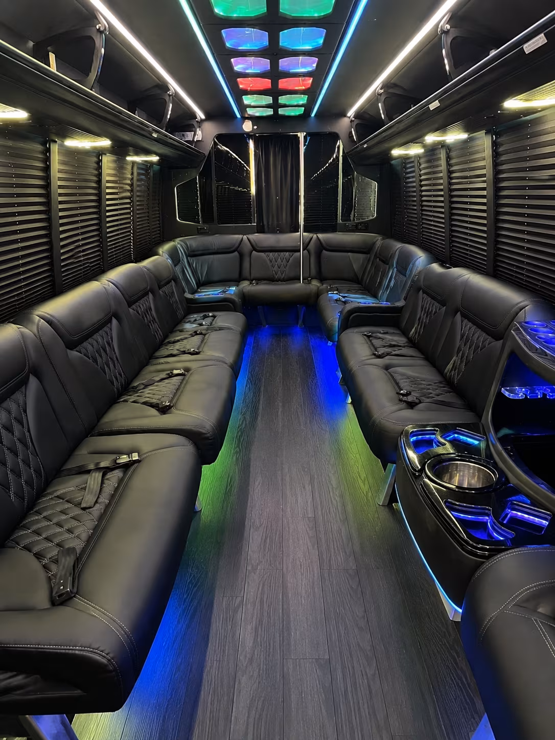 carson 20 passenger party bus interior