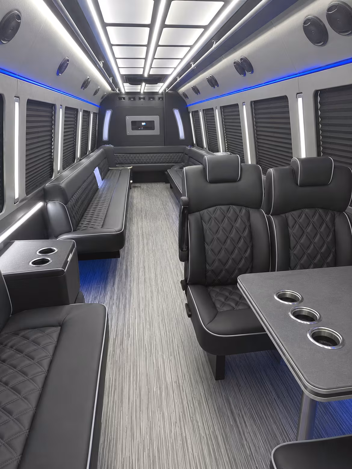 carson 25 passenger party bus inside