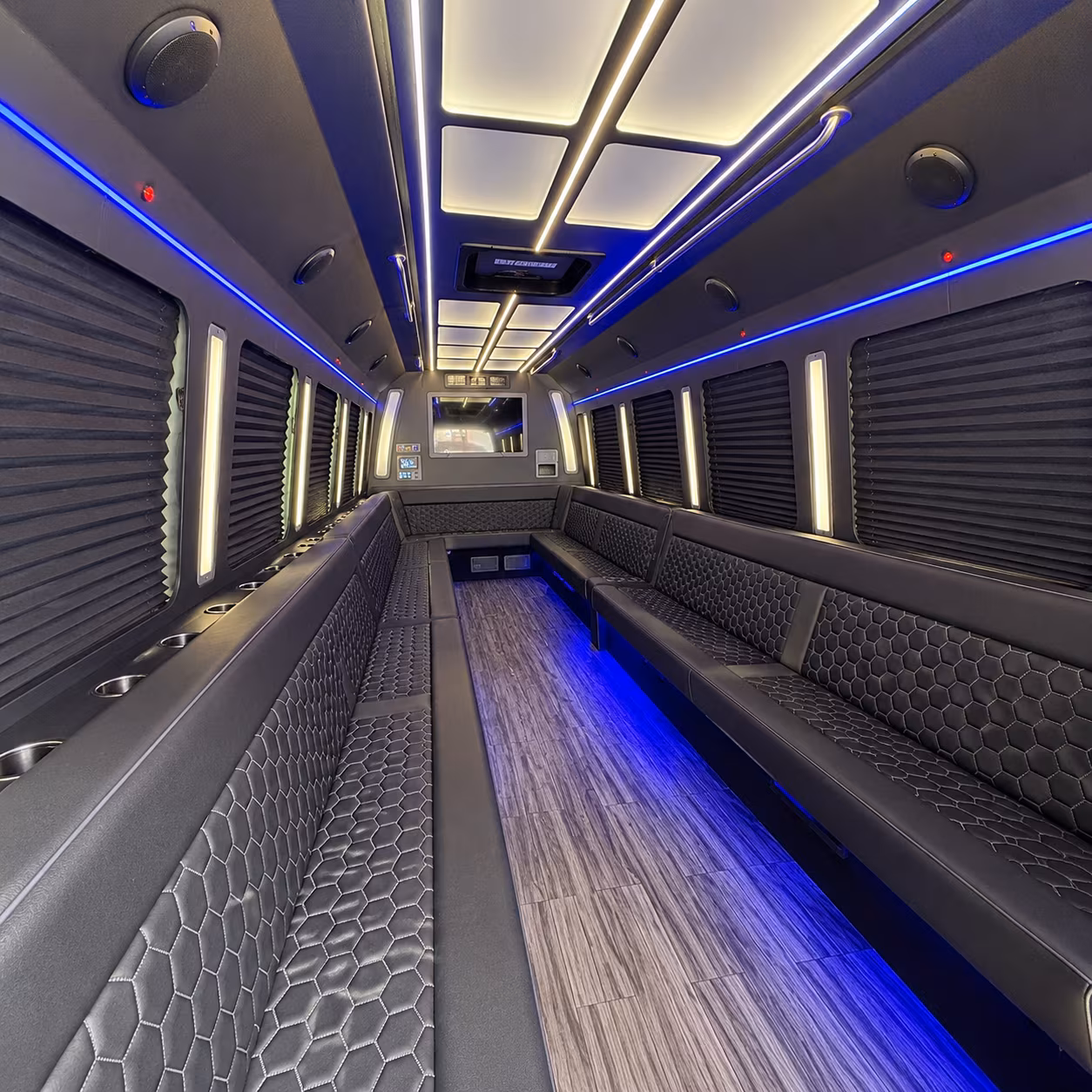 carson 30 passenger party bus interior